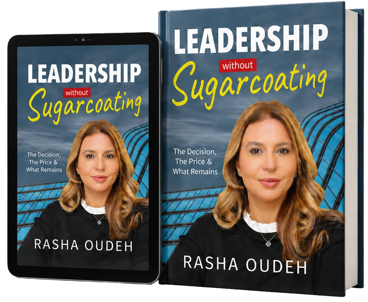 Leadership Without Sugarcoating: The Decision. The Price. What Remains. by Rasha Oudeh — hardcover and ebook